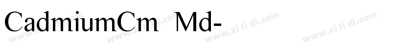 CadmiumCm Md字体转换